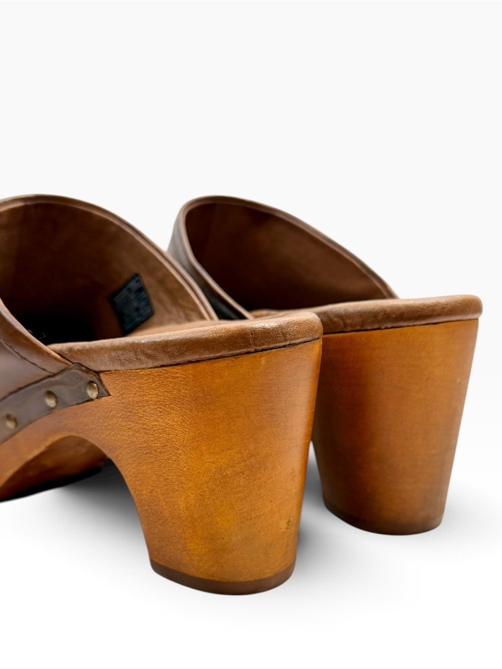 ๐ UGG Sin 1951 Leather Wooden Clogs โ Brown, Size 7 - Picture 7 of 10